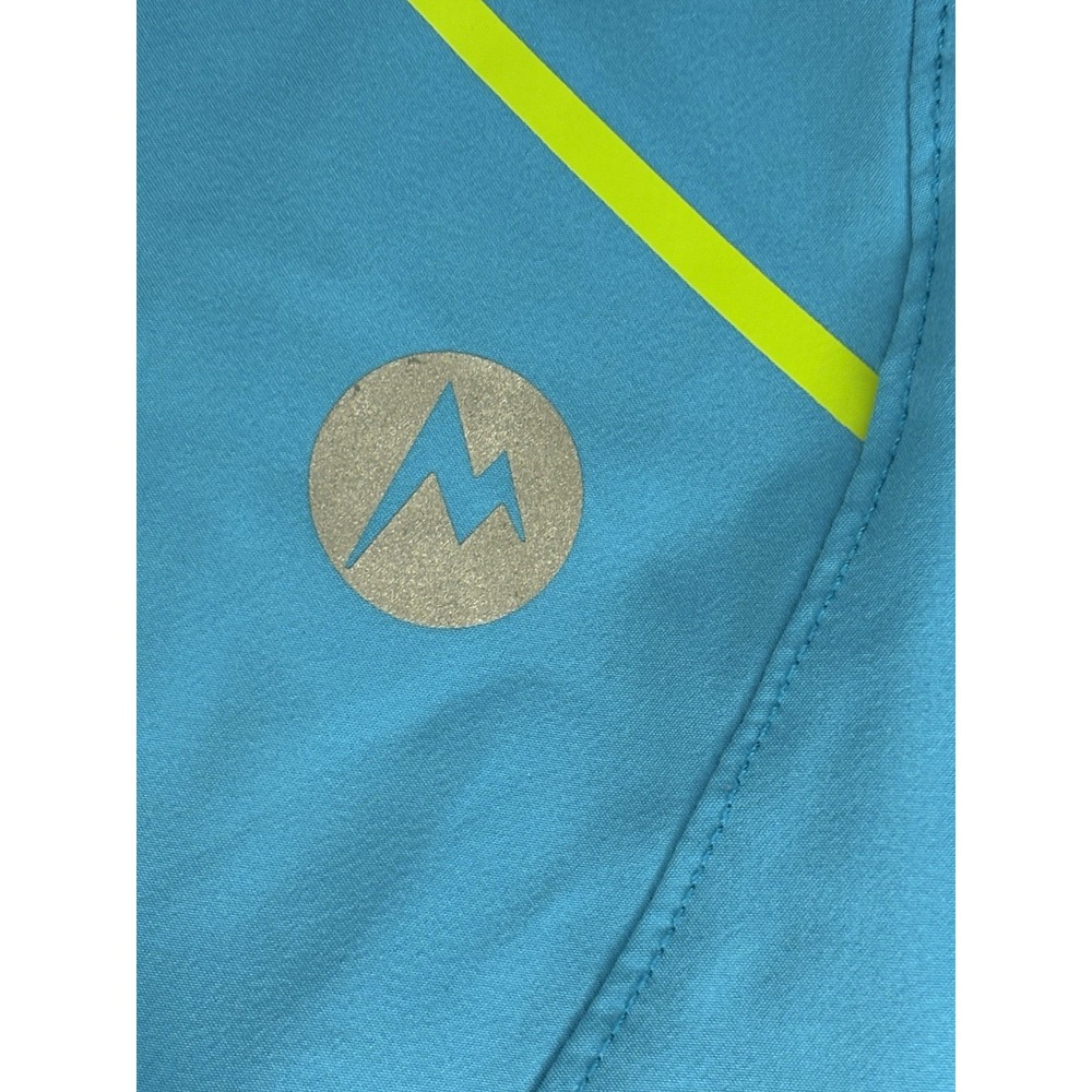 Marmot Tempo Windbreaker Jacket Women's S Blue Neon Yellow Zip‎ Up Hiking - Picture 8 of 8